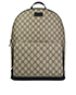 GG Supreme Backpack, &pound;895, Handbags, Black/Brown, Coated Canvas, Front view